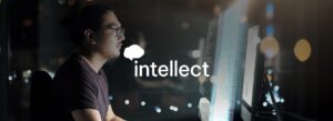 guy in front of a computer Intellect Banner